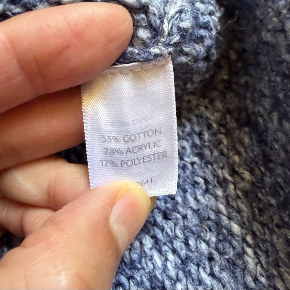 Pure Jill Cozy Blue marled Knit Sweater - Picture 5 of 9